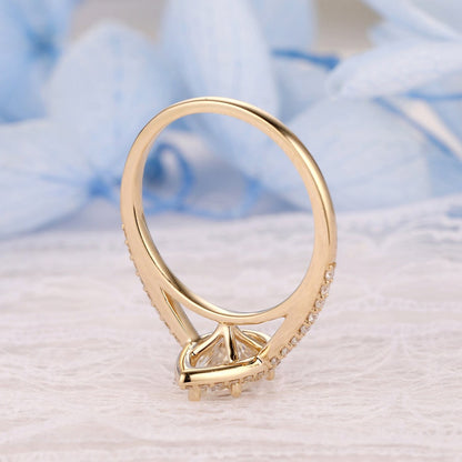 2.50 Ct Pear Cut Halo Women's Wedding Engagement Ring