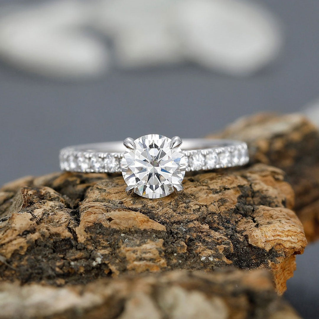 3.50 Ct Round Cut Lab-Created Diamond Engagement Wedding Ring