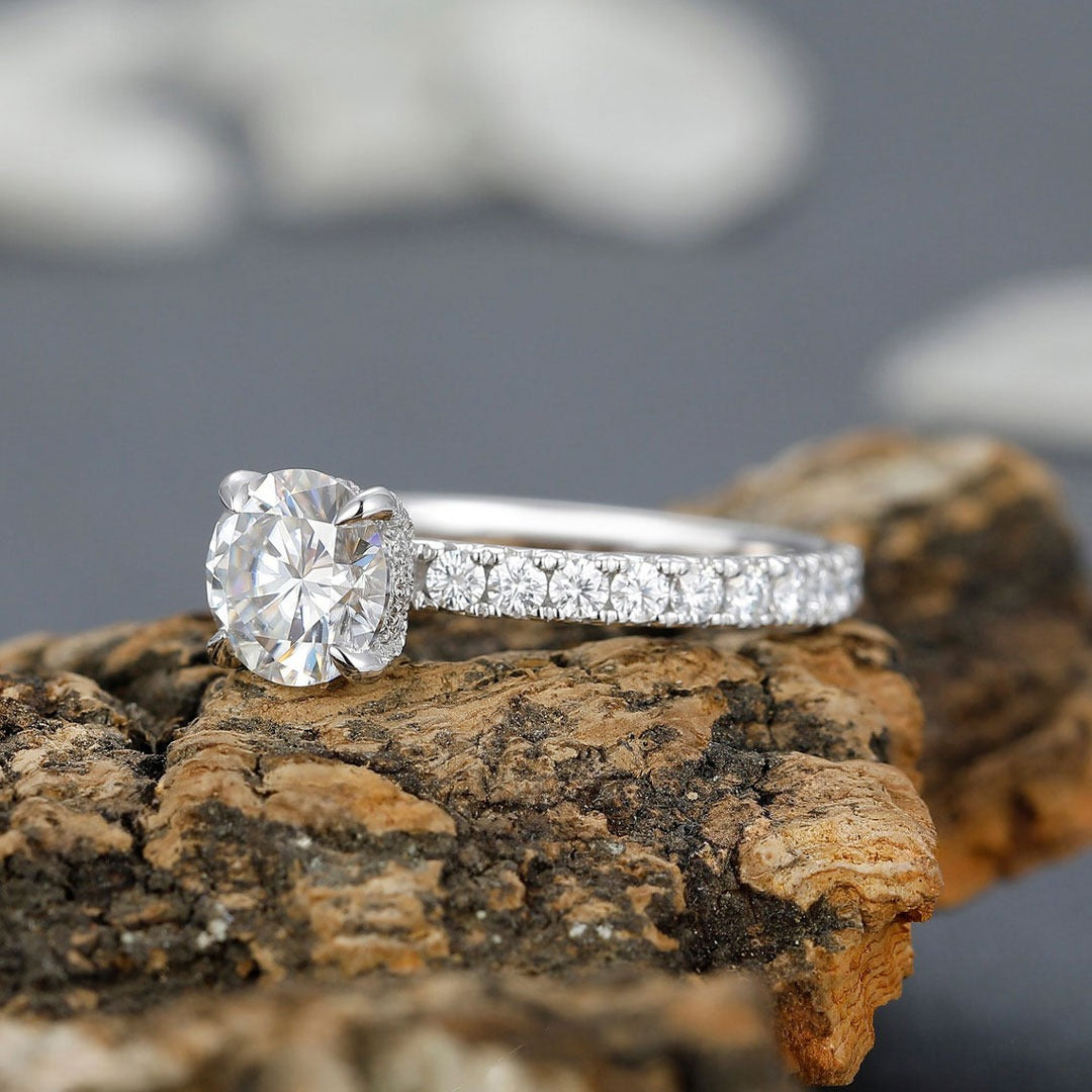 3.50 Ct Round Cut Lab-Created Diamond Engagement Wedding Ring