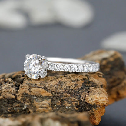 3.50 Ct Round Cut Lab-Created Diamond Engagement Wedding Ring