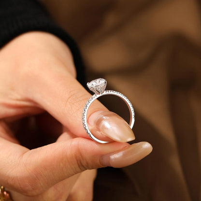 3.50 Ct Round Cut Lab-Created Diamond Engagement Wedding Ring