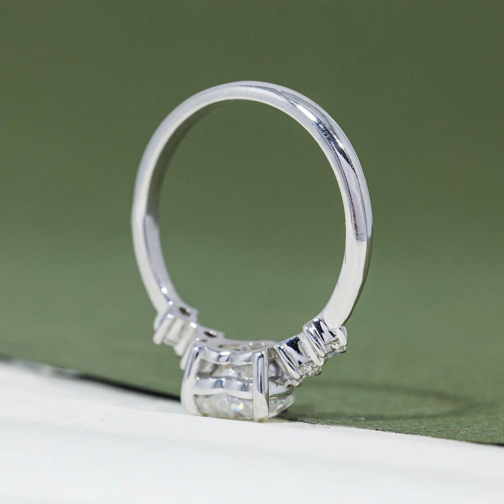 2.20 Ct Heart Cut Modern White Colorless Solitaire Ring