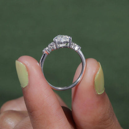 2.20 Ct Heart Cut Modern White Colorless Solitaire Ring