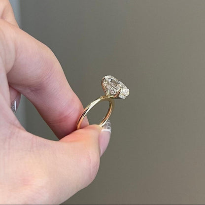 4.10 Ct Carat Oval Diamond Engagement Ring