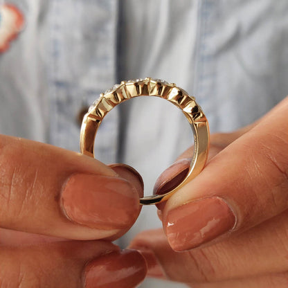 2.00 Ct Round Diamond Wedding Ring With Six Stone Engagement Ring