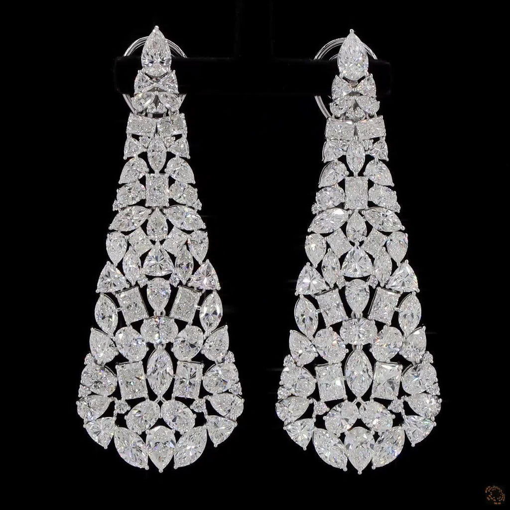 41.23 Ct Multi Shape Lab Grown Diamond Earrings