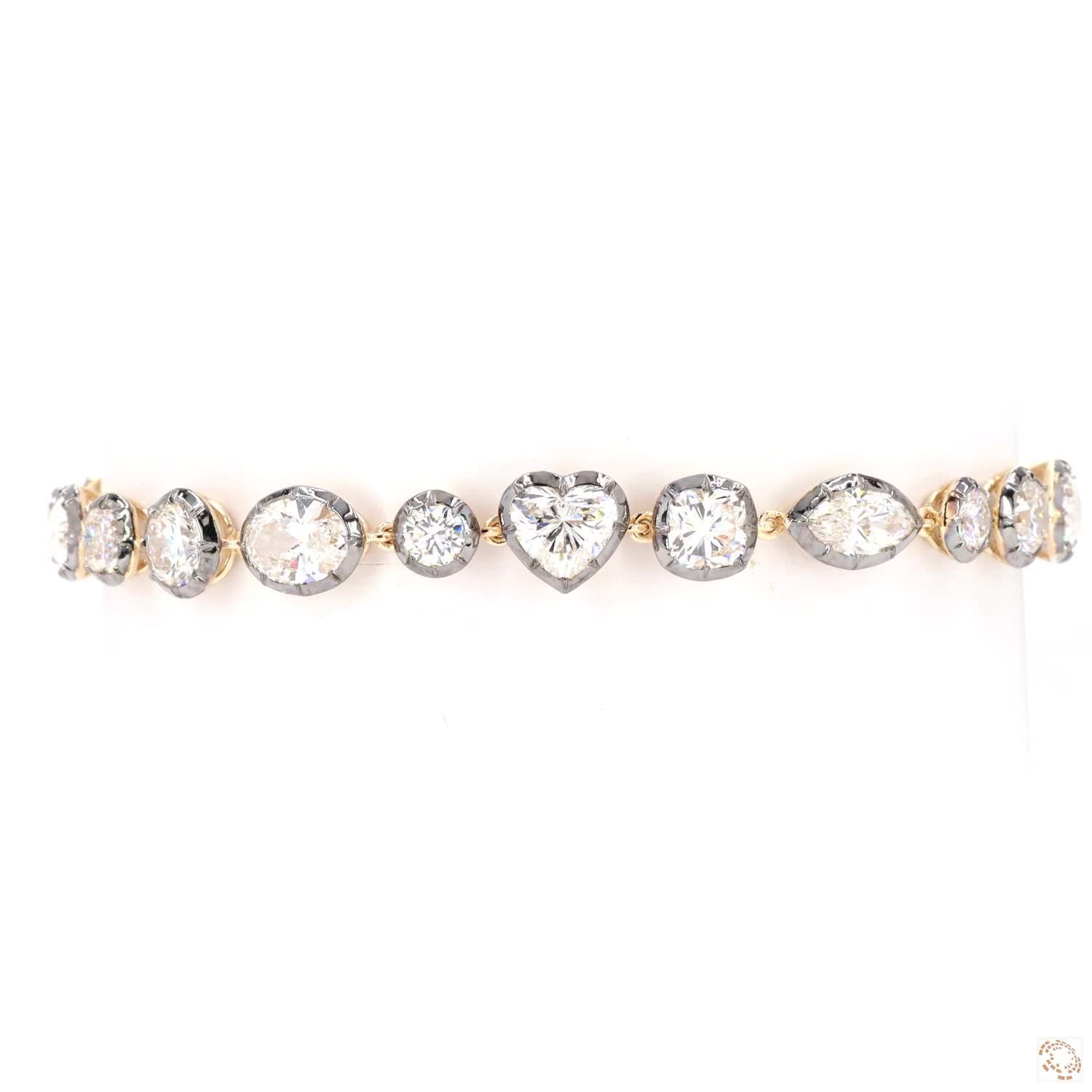 9.40 Ct Mixed fancy cuts including Heart Cut, Marquise, Oval, Pear, Cushion, and Round Brilliant diamonds