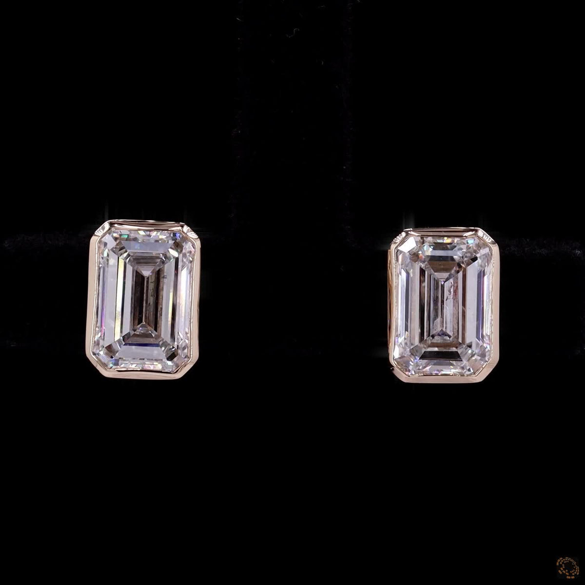 3.15 Ct  Emerald Cut Diamond Stud Earrings, Diamond Earrings Luxury Fine Jewelry Gift