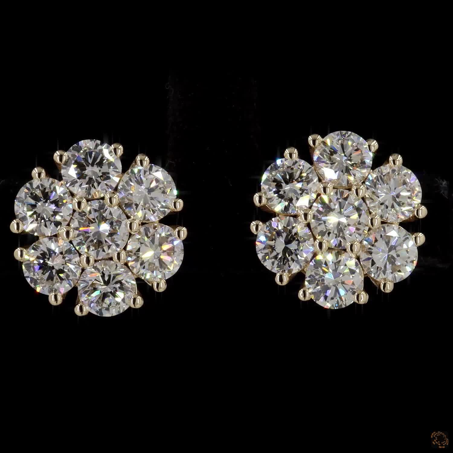 3.08 Ct Floral Modern Elegance, Brilliant Sparkle, Classic Luxury Fine Jewelry