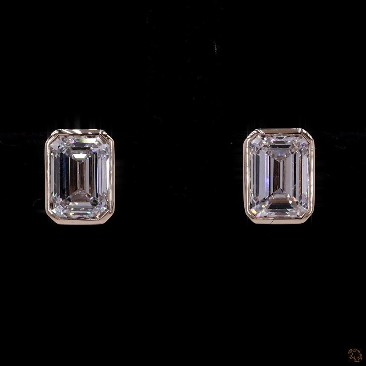 2.41 Ct Emerald Cut Diamond Stud Earrings, Diamond Earrings, Luxury Fine Jewelry Gift