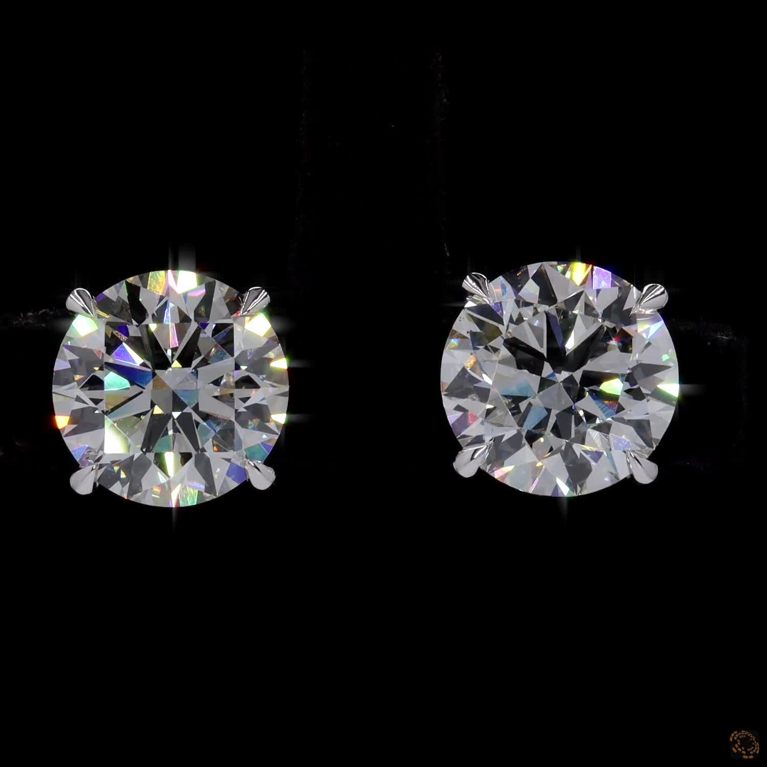 7.00 Ct Pear-Cut Diamond Solitaire Stud Earrings in White Gold