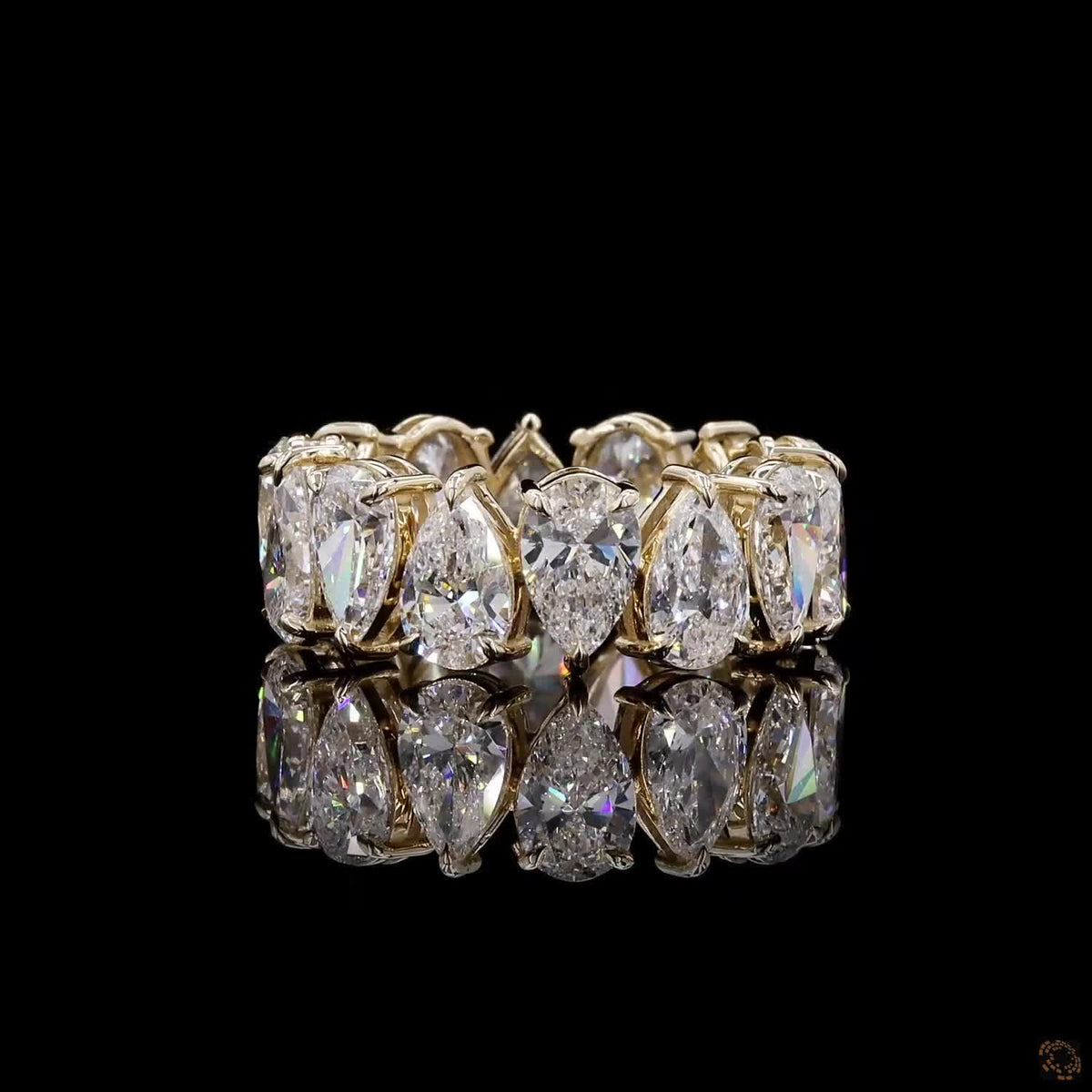 8.03 Ct Pear Shape Stackable Diamond Ring Fine Jewelry Gift for Her