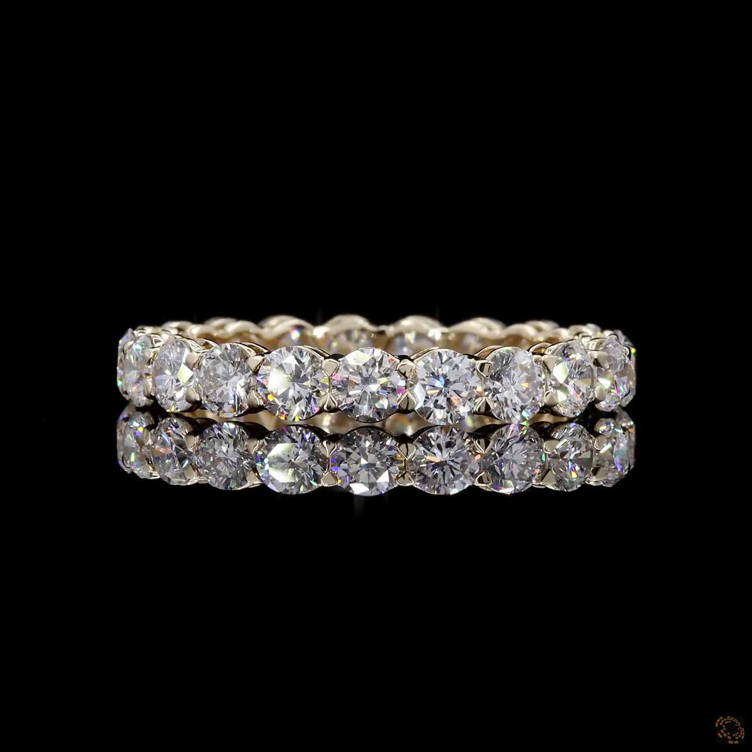 2.34 Ct Luxury Oval Cut Diamond Eternity Band | Stackable Wedding & Anniversary Ring