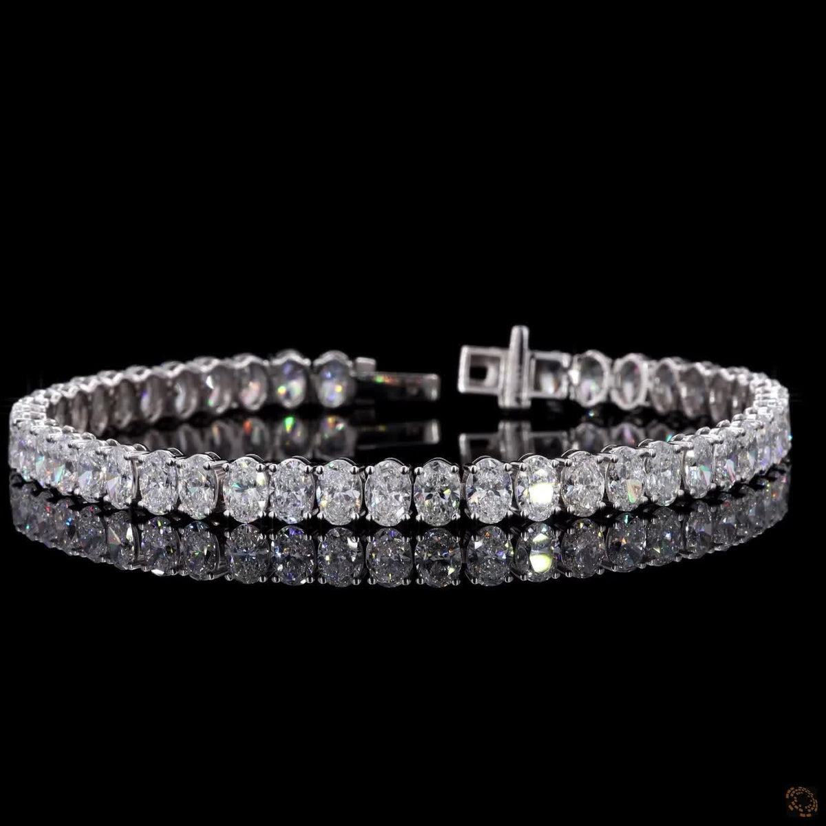 11.87 Ct Oval Cut Lab Grown Diamond Bracelet