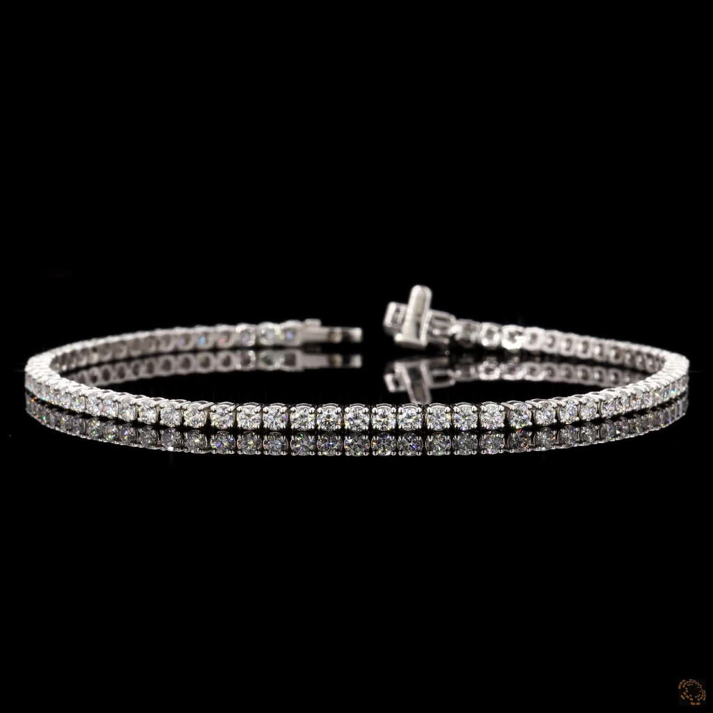 2.53 Ctw Single Line  Tennis Bracelet with Diamonds - 4 Prong Straight