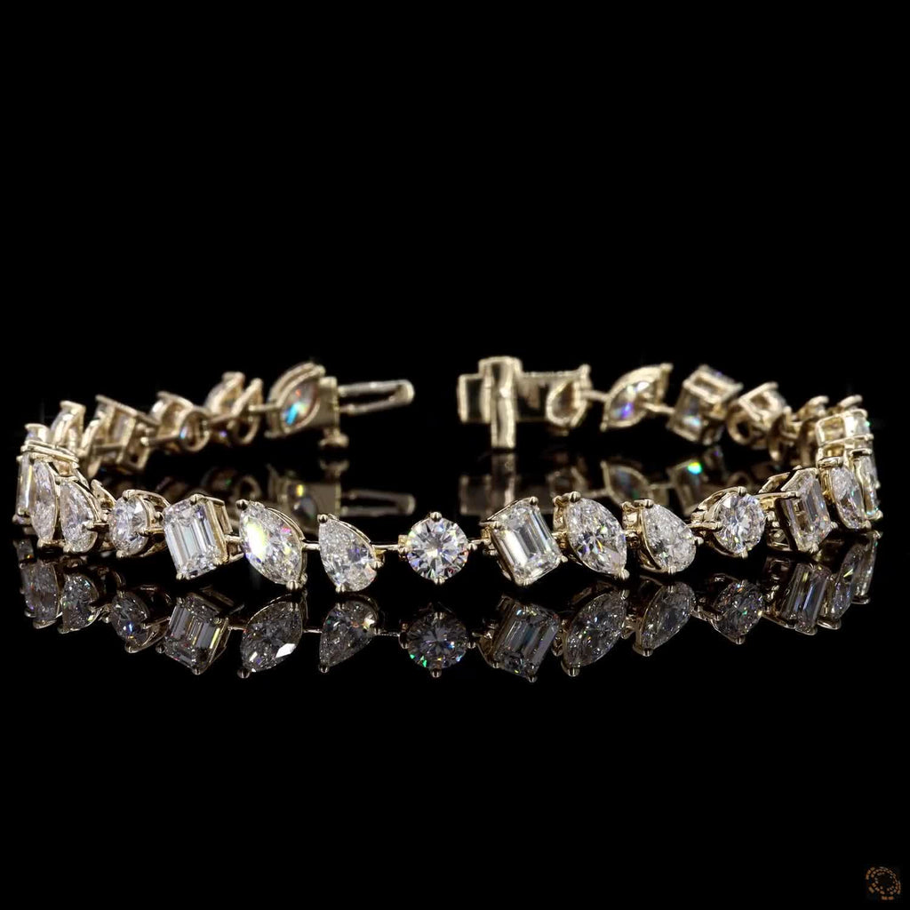 7.02Ct Multishape Lab-Grown Diamond Bracelet