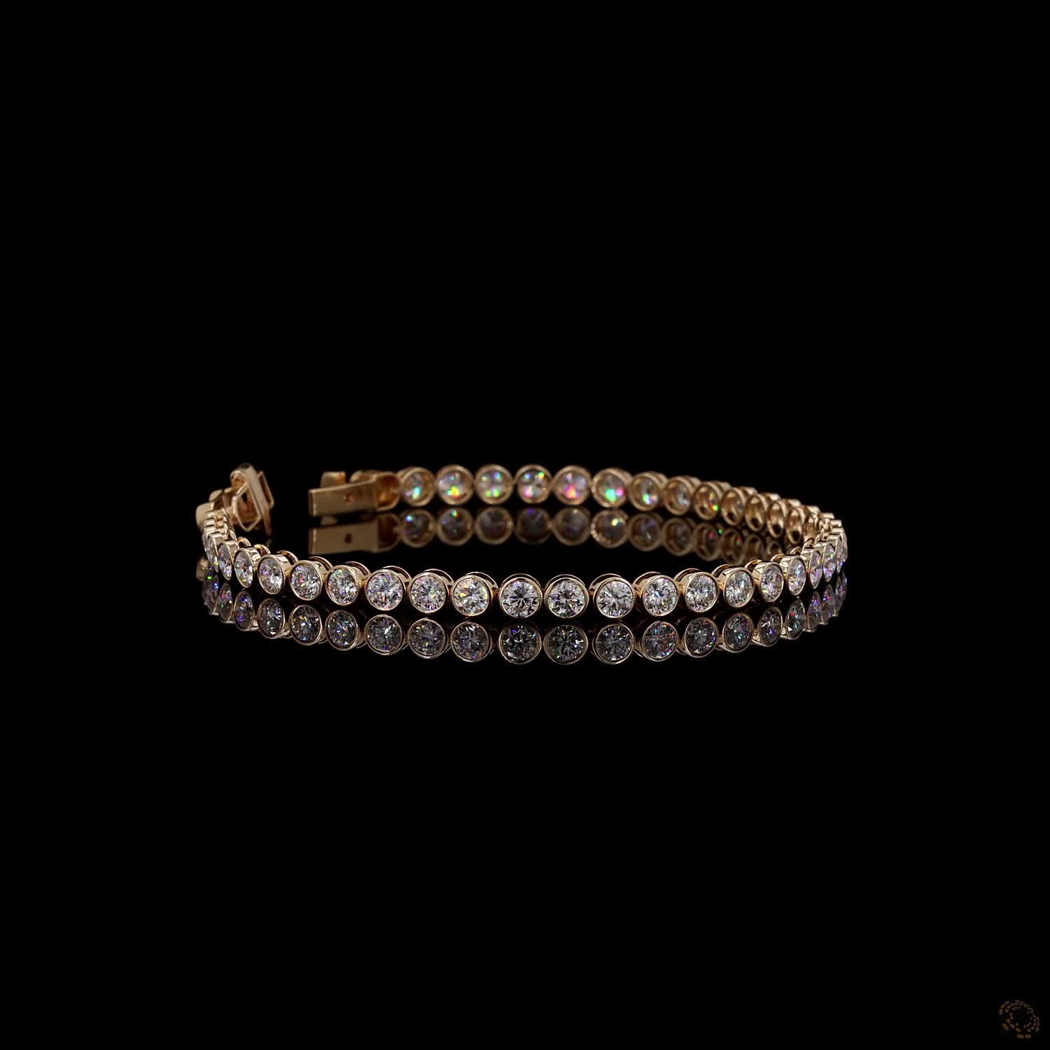 5.60 Ct Round Cut Diamond Full-Bezel Tennis Bracelet