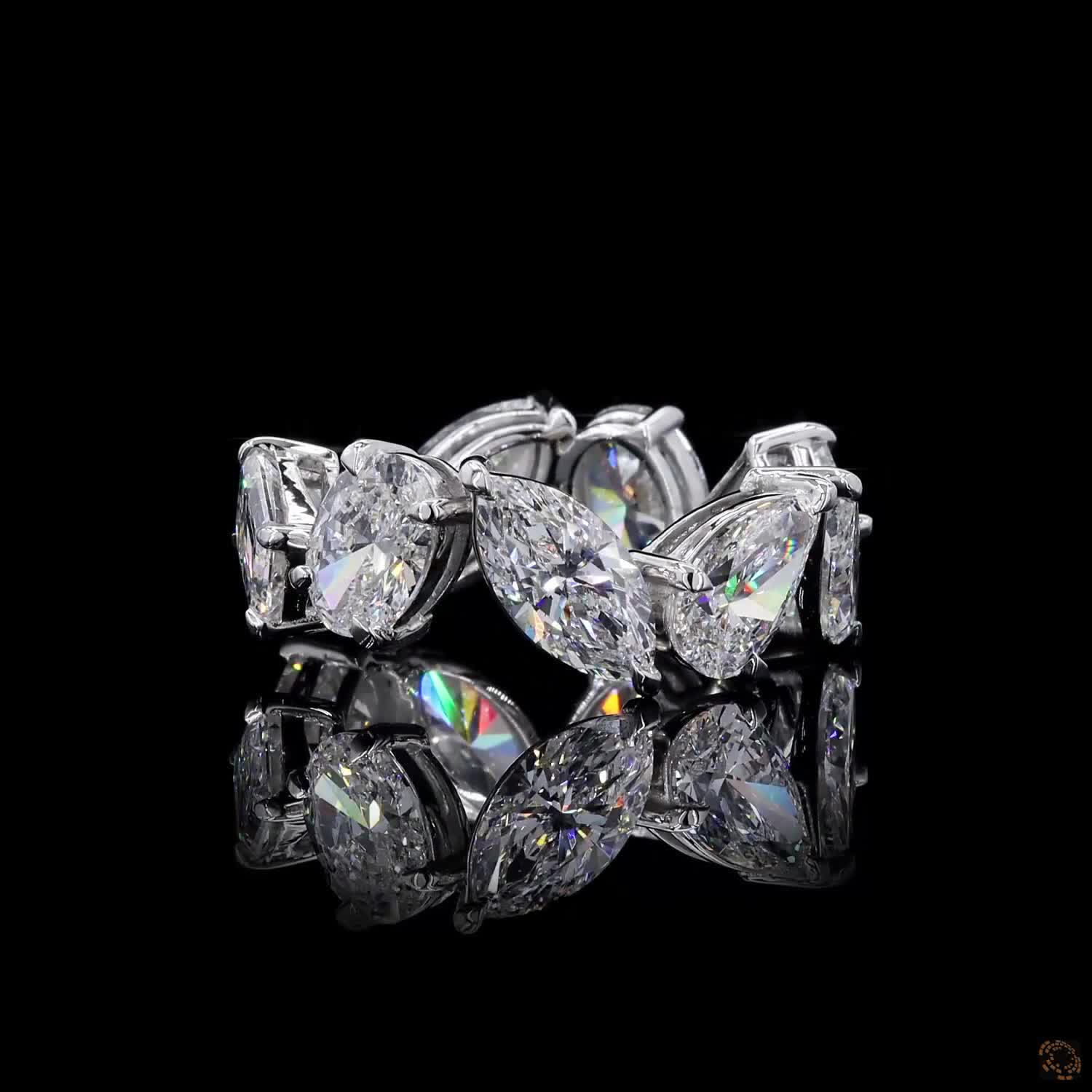 9.54 Ct Luxury Mixed Shape Cut Diamond Stud Earrings in 14K White Gold