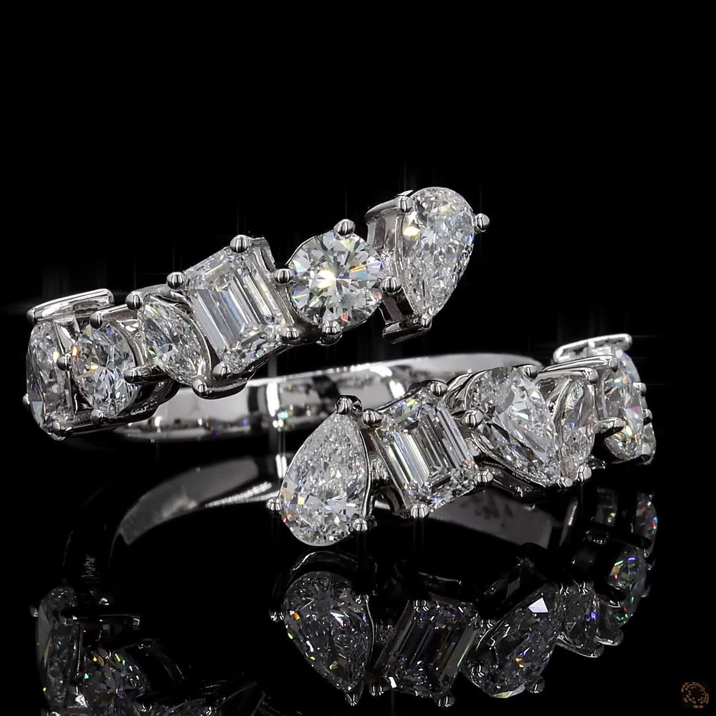 1.87 Ct Solid Gold Statement Ring, White Gold Engagement Ring