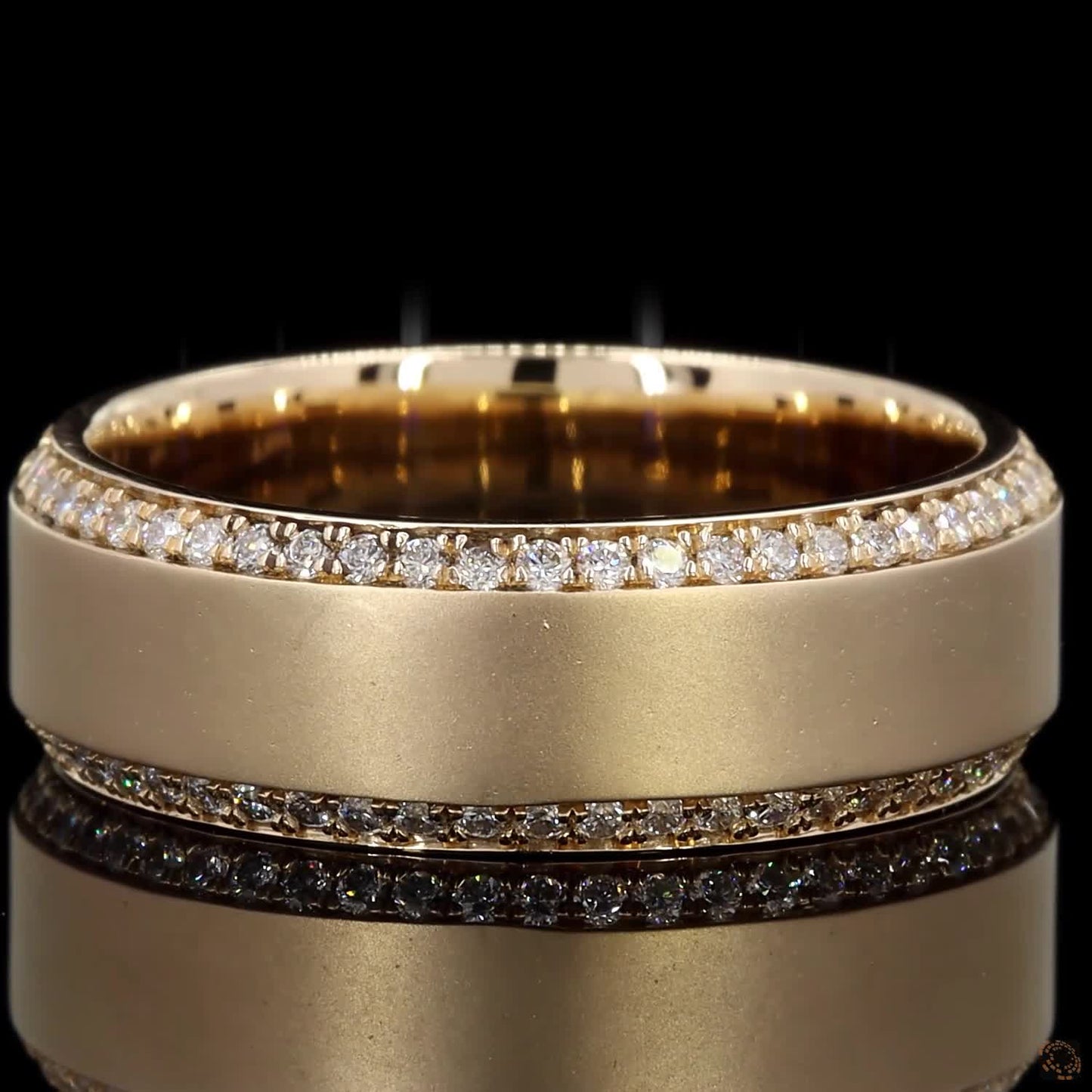 0.47 Ct Yellow Gold Diamond Wedding Band Ring Anniversary Natural Round