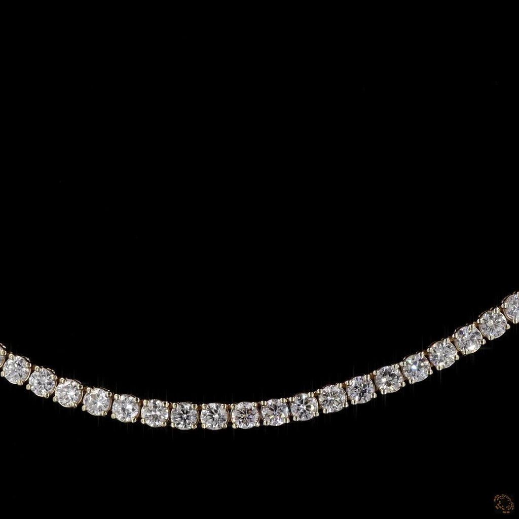 8.56Ct Round Cut Graduated Tennis Necklace