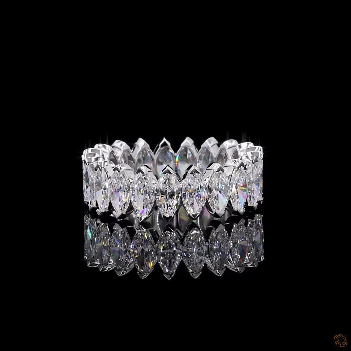 4.3 Ct Marquise Cut Diamond Eternity Band set in white gold