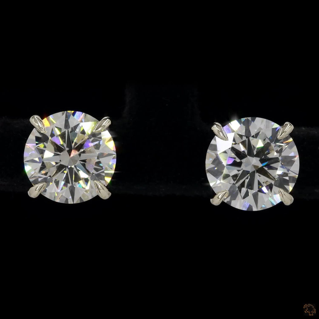2.10 Ct Round Cut, Four Prongs Martini Earrings