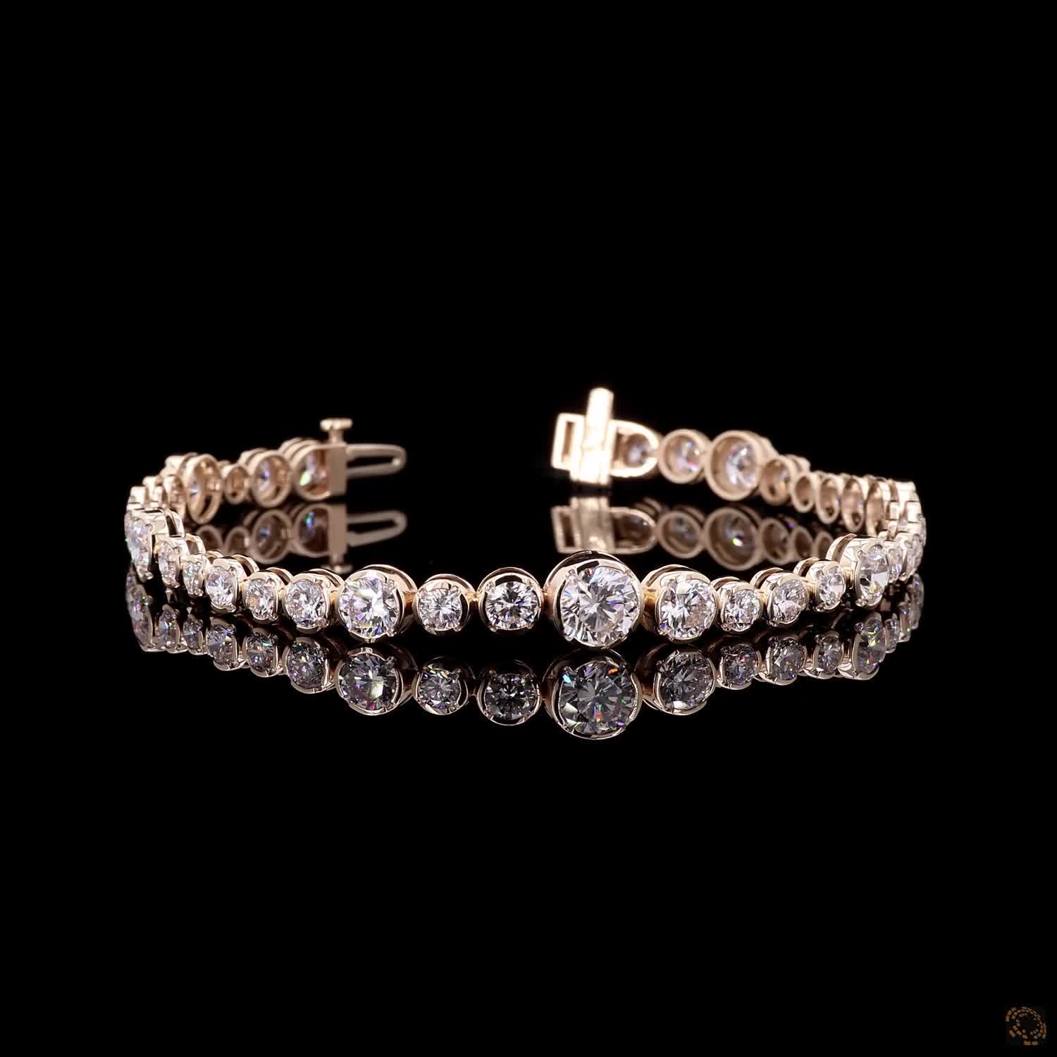 10.12 Ct Full Bezel Setting encasing each stone in a smooth metal rim for maximal security and snag-free wear