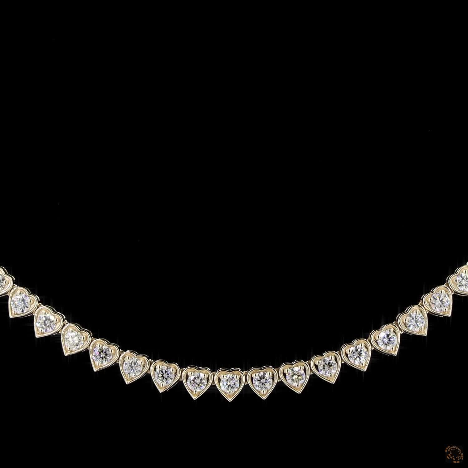 2.91Ct Lab Grown Diamond Round Tennis Necklace
