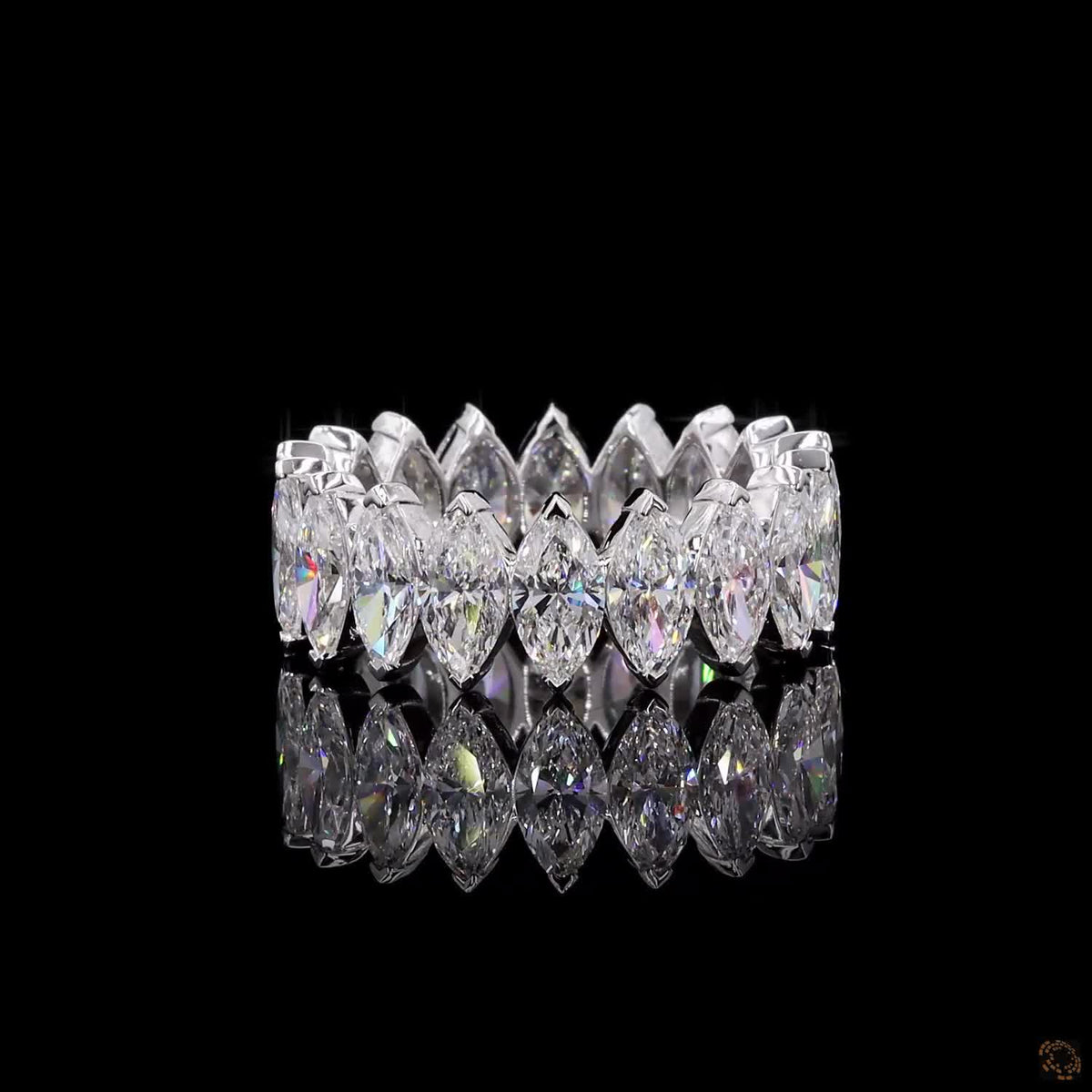 5.84 Ct Marquise Diamond Eternity Band, Marquise Cut Wedding Band, Full Eternity Ring, Marquise Diamond Ring