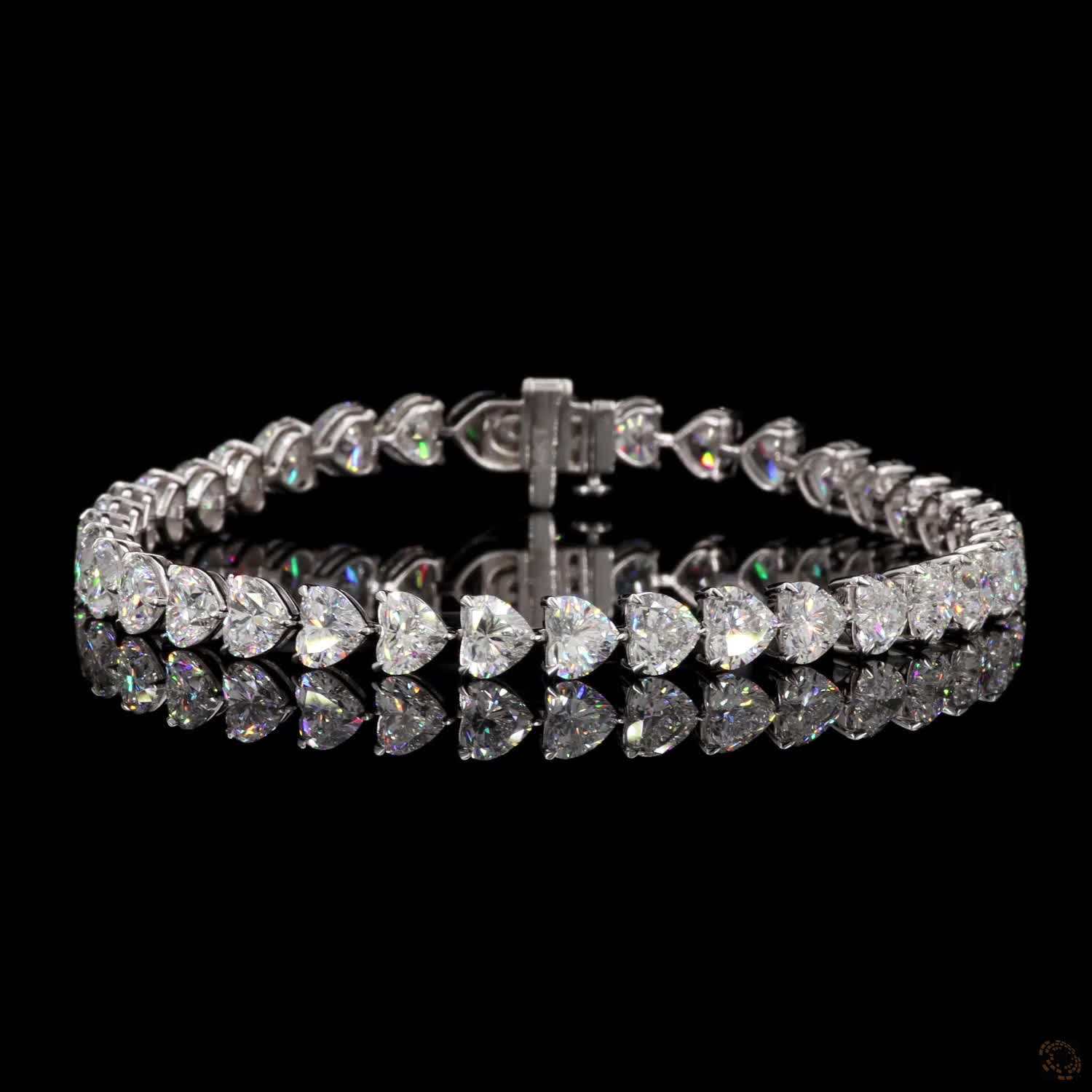 15.83 CT 14K White Gold Heart Cut Diamond Tennis Bracelet | Elegant Luxury Bracelet for Women (Copy)