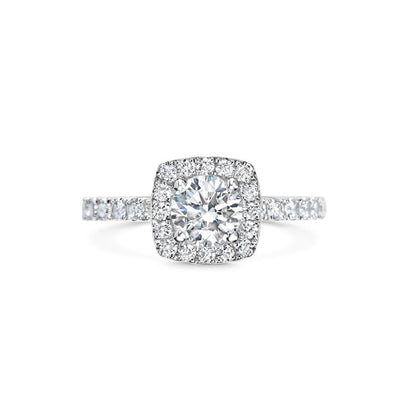 2.30 Ct In Round Bardot Scallop Engagement Ring