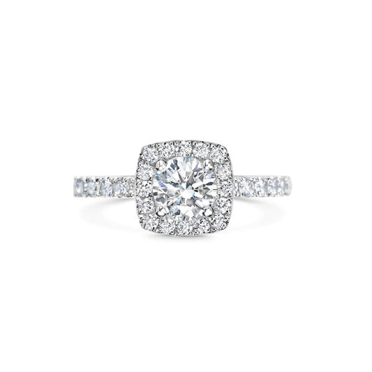 2.30 Ct In Round Bardot Scallop Engagement Ring