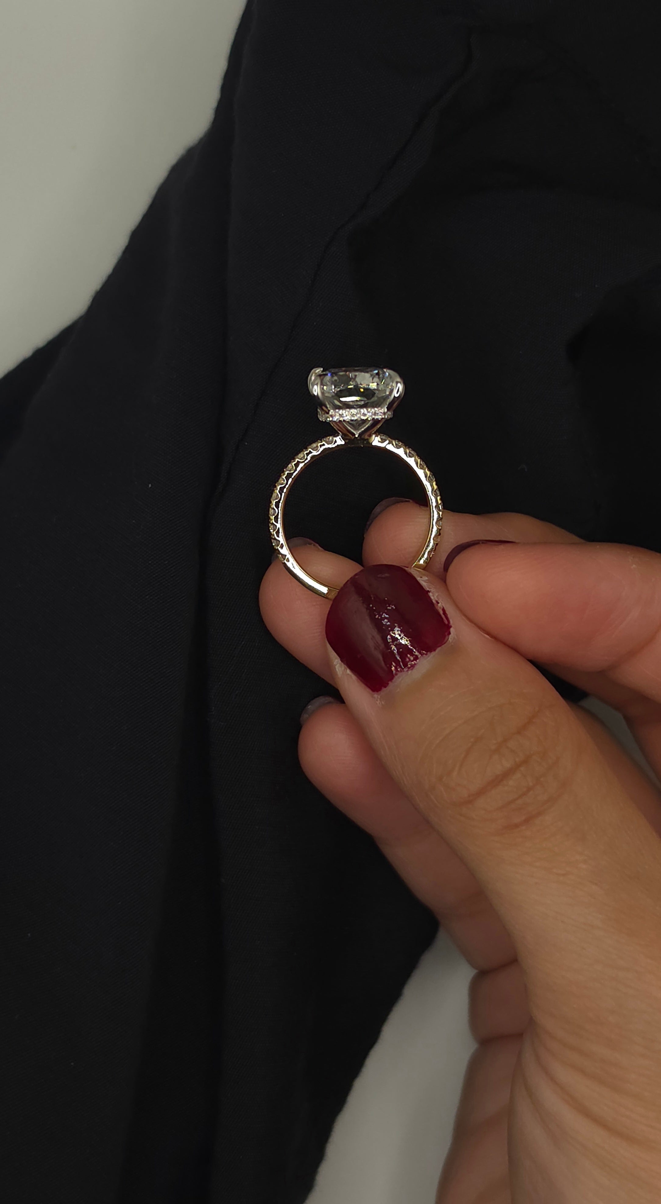 6.43 Ct Exquisite Elongated Cushion Cut Diamond Engagement Ring with Micro-Pavé Band