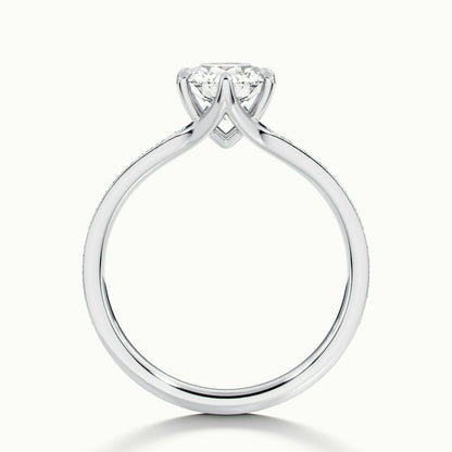 2.00 Ct In Round Bardot Scallop Engagement Ring