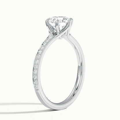 2.00 Ct In Round Bardot Scallop Engagement Ring