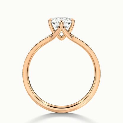 2.00 Ct In Round Bardot Scallop Engagement Ring
