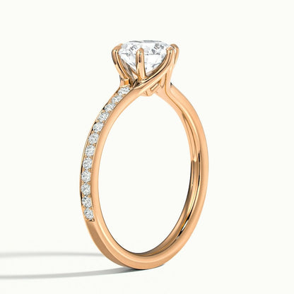 2.00 Ct In Round Bardot Scallop Engagement Ring
