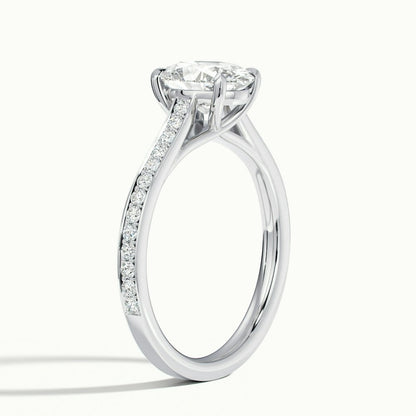 2.30 Ct In Round Bardot Scallop Engagement Ring