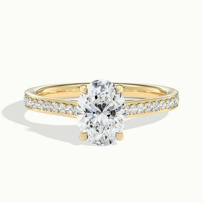 2.30 Ct In Round Bardot Scallop Engagement Ring