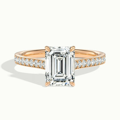 2.50 Ct In Princess Bardot Scallop Engagement Ring