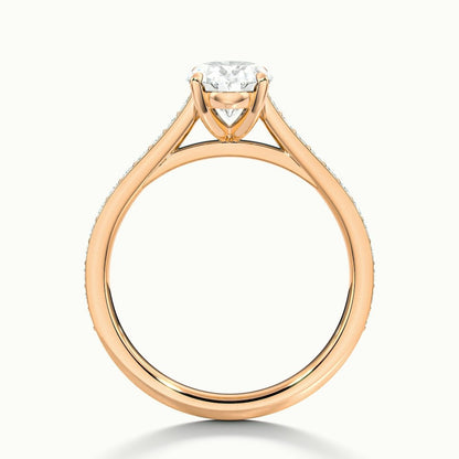 2.50 Ct In Oval Bardot Scallop Engagement Ring