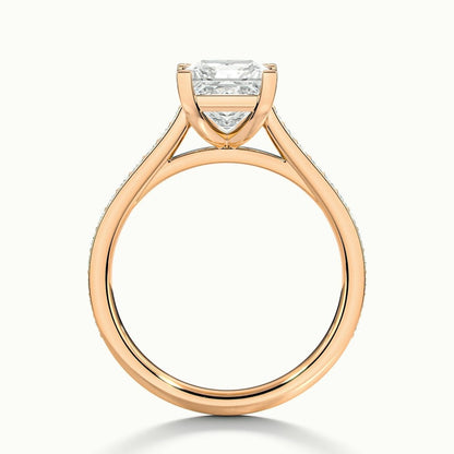 2.50 Ct In Princess Bardot Scallop Engagement Ring