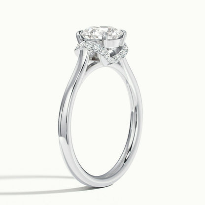 2.80 Ct In Round Bardot Scallop Engagement Ring