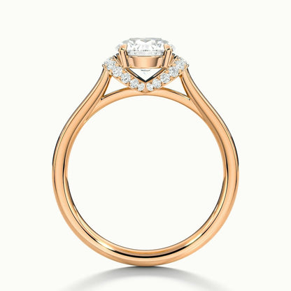 2.80 Ct In Round Bardot Scallop Engagement Ring