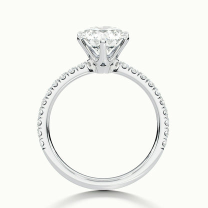 2.00 Ct In Round Bardot Scallop Engagement Ring