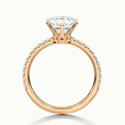2.00 Ct In Round Bardot Scallop Engagement Ring