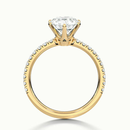 2.00 Ct In Round Bardot Scallop Engagement Ring