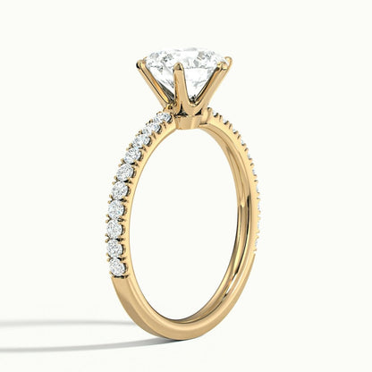 2.00 Ct In Round Bardot Scallop Engagement Ring
