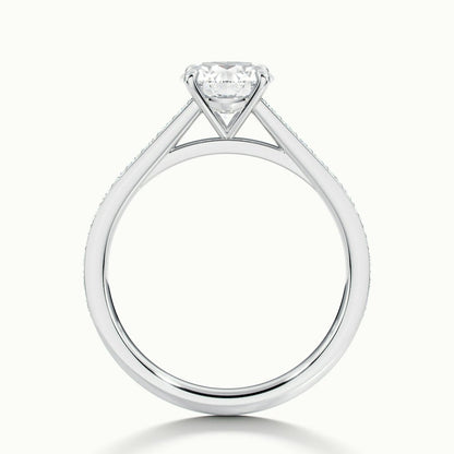 2.25 Ct In Round Bardot Scallop Engagement Ring